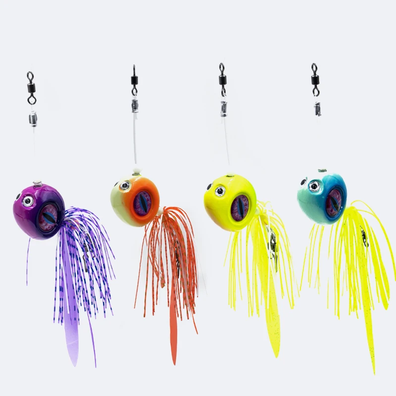 ZYZ Sea Fishing JIG Wire Bait 120/150/200/250G Luminous Boat Fishing JIG Simulation Fisheye Deep Sea Fishing Bait Tackle