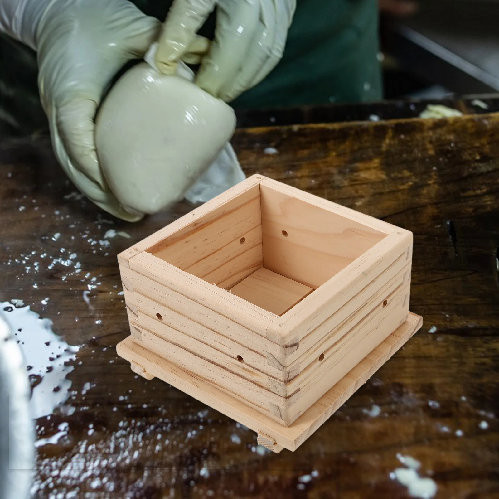 

Wooden Mold Press Tool Diy Bean Curd Making Pressing Mould Kitchen Cooking Tool Maker Mold Box Molds Bean Curd Presser