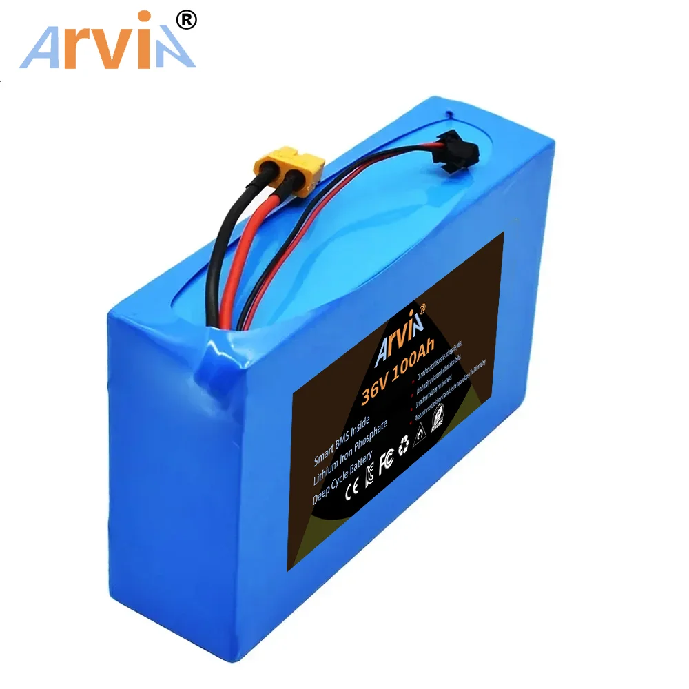 10S2P 36V 100000mAh Li-ion Battery Pack,  for Scooter Car, 42V Rechargeable Power Supply with BMS