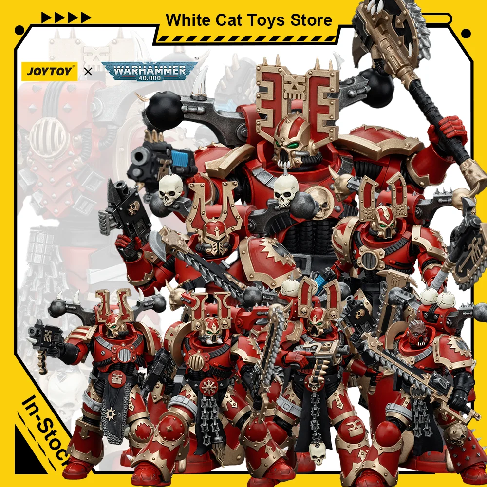 [In-Stock]JOYTOY Warhammer 40k Action Figures Anime World Eaters Khorne Berzerker Anime Figurine Joint Movable Collection Model