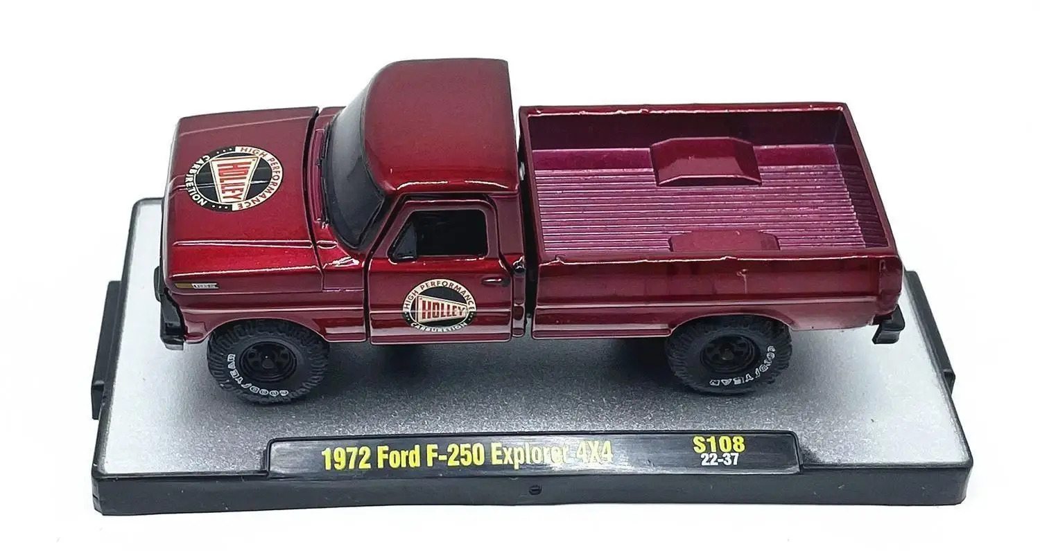 M2 1/64 1972 Ford F-250 Exlorer 4 x4 vino rosso pressofuso in lega modello di auto collezione display regalo per bambini