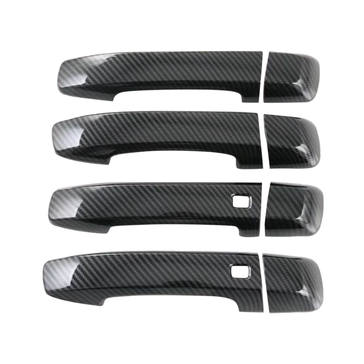 For Kia MOHAVE 2020 2021 2022 ABS Carbon Fiber Door Handle Cover Trim Decorator Sticker Exterior Accessories—L49A