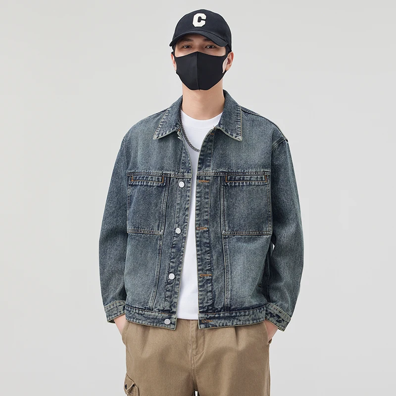 

Мужская джинсовая куртка Waed: Новинка Весна 2025, Модный тренд, Элегантный винтажный стиль, Премиум-качество, Верхняя одежда для мужчин