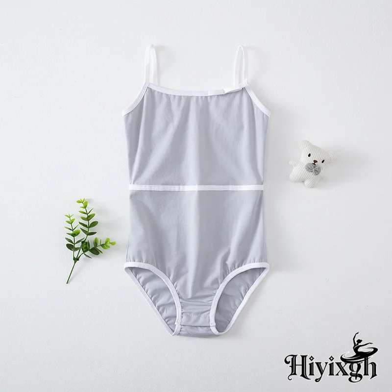 Girls Shoulder Straps Camisole Leotard Ballet Dance Gymnastic Active Tank Unitard Bodysuit Children Training Skating Swimwear