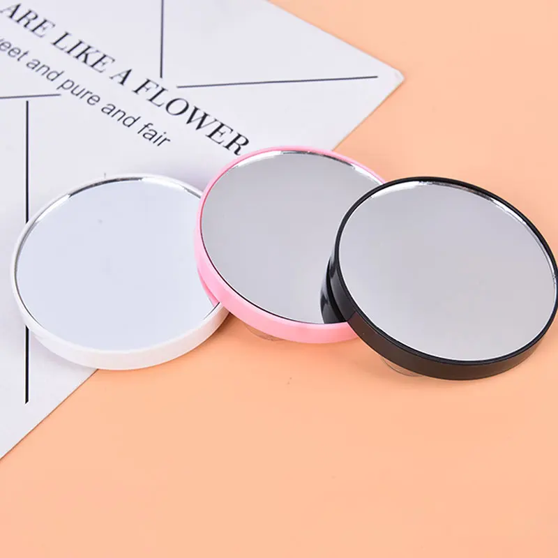 【Portable Makeup 5X 10X Magnifying Cosmetic Round Mirror With Two Suction Cup】