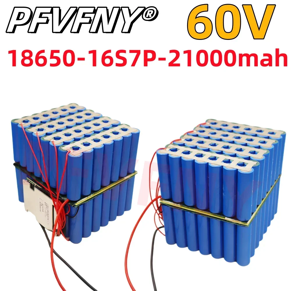 Air fast transportation,sufficient capacity 18650 lithium battery 60V21000mAh 16S7P，Bicycle，suitable for 200-3000W motor，moped