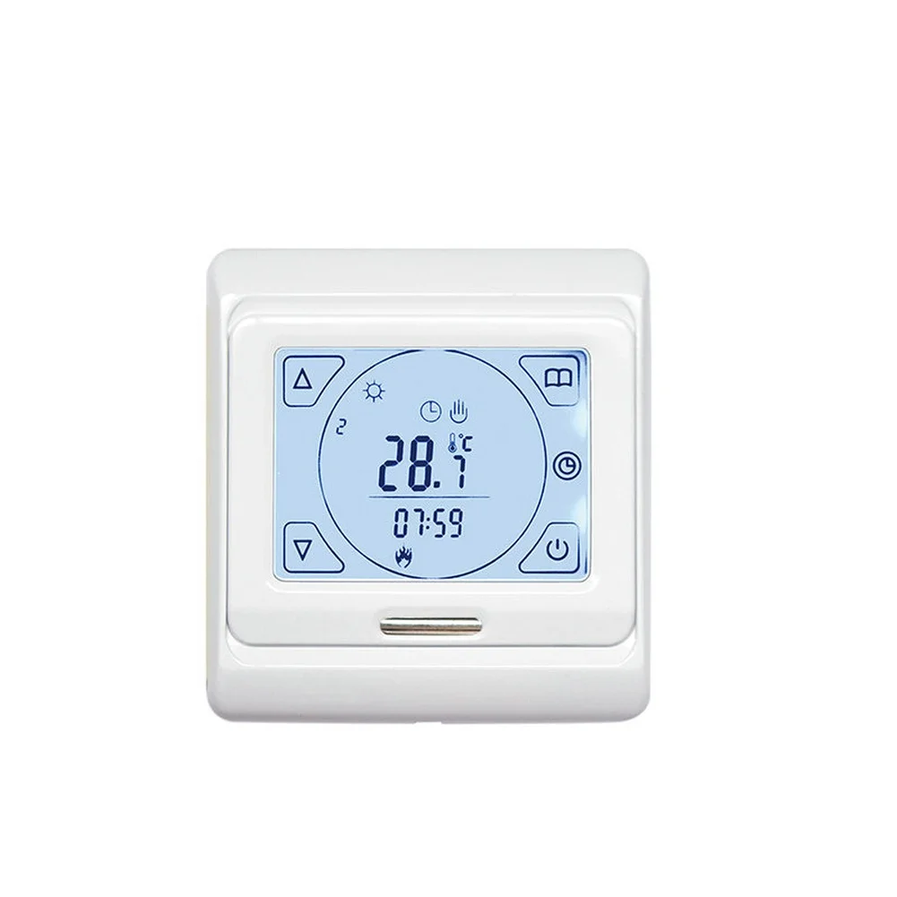 White For Smart Thermostat With Remote APP Control 5+2 Day Programmable LCD Display For Home Heating Cooling System