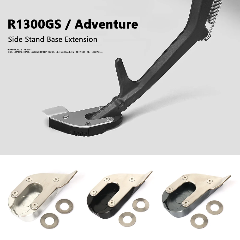 

R1300GS 2023 2024 CNC Aluminum Motorcycle Kickstand Extender Foot Side Stand Base Extension For BMW r1300gs R 1300 GS Adventure