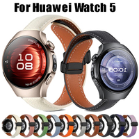 22mm Magnetic Leather Strap For Huawei Watch 5 46mm/Honor GS 4 3 3i Pro Watchband For Huawei Watch 3 4 GT2 3 4 5 5Pro 46mm GT2e