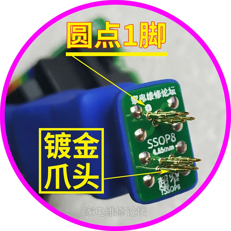 SSOP8 Chip Đầu Đo Dòng TSSOP8 Trực Tuyến Đốt Kẹp Thử Nghiệm Kẹp Đốt Căn Cứ Đọc-Viết Đầu Dò