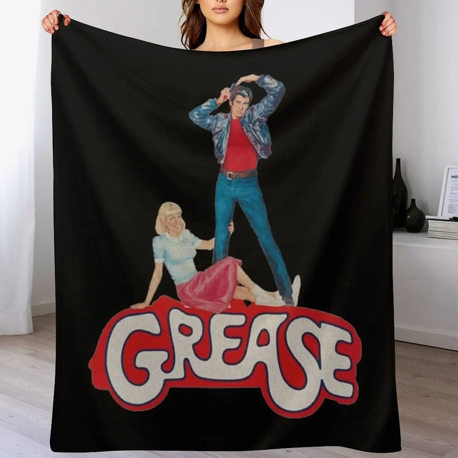 Grease classic movie Classic . Throw Blanket Moving Cute Plaid Weighted Blankets