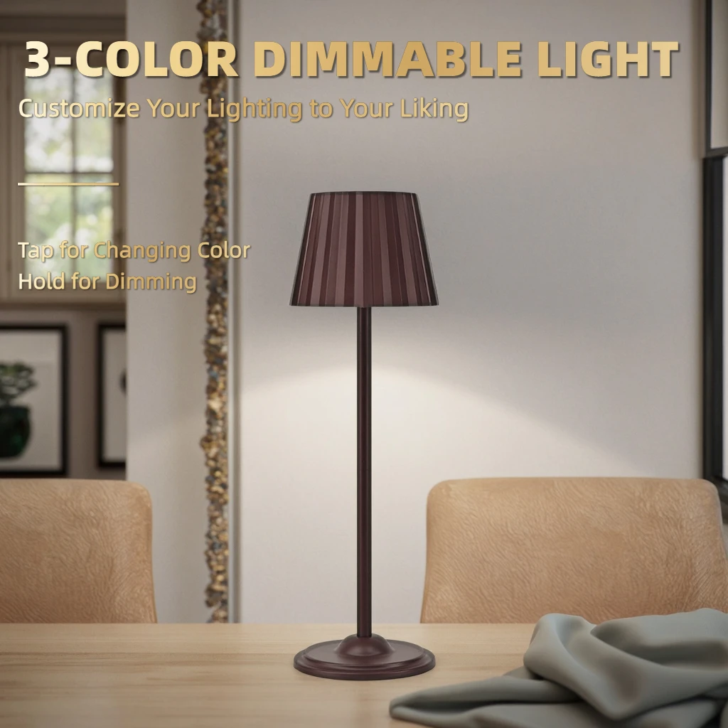 Creative Office Restaurant Bar Table Rechargeable Study Reading Touch Led Desk Light Lamp Usb Charging Port Cordless