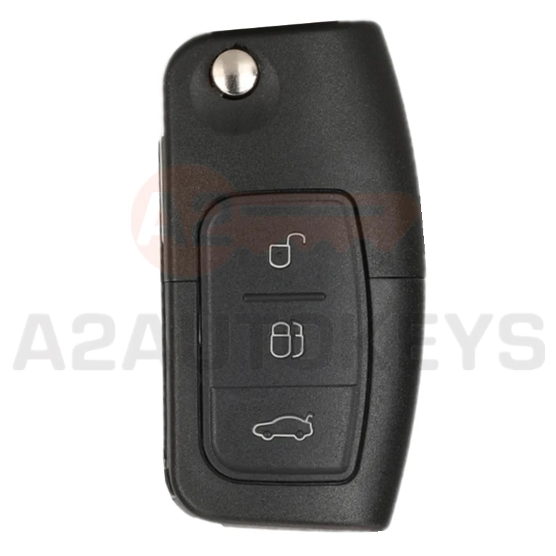 A2AUTOKEYS 3 Buttons 315/433 MHZ 4D60/4D63 Chip Flip Folding Car Remote Key For Ford Focus 2 3 Mondeo Fiesta C Max S Max Galaxy