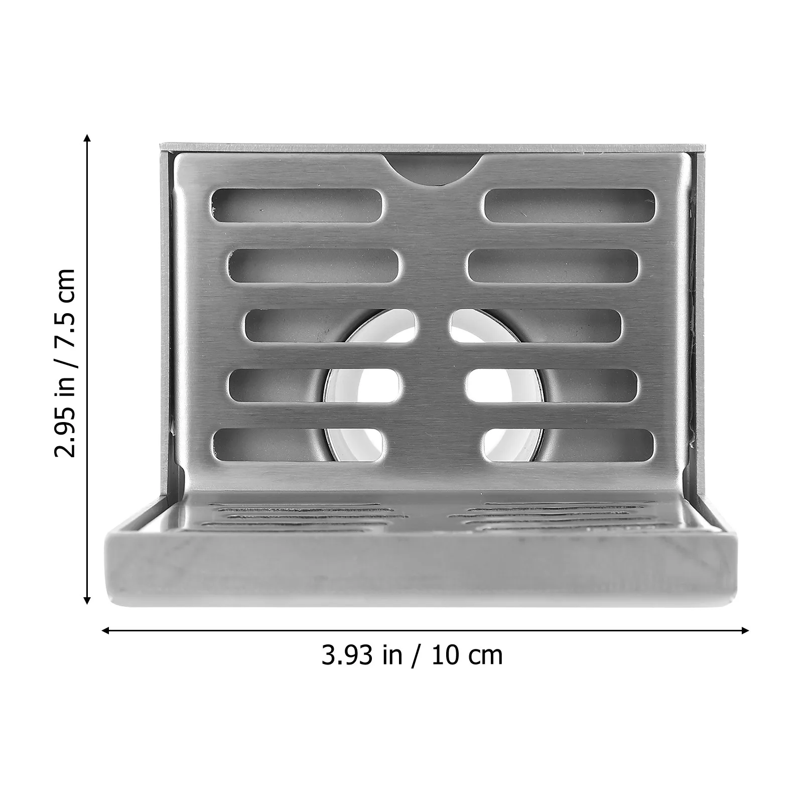 304 Stainless Steel Floor Drain Cover L Shape Wall Side Drain Strainer for Bathroom Balcony Kitchen Garage Basement Tile Floor