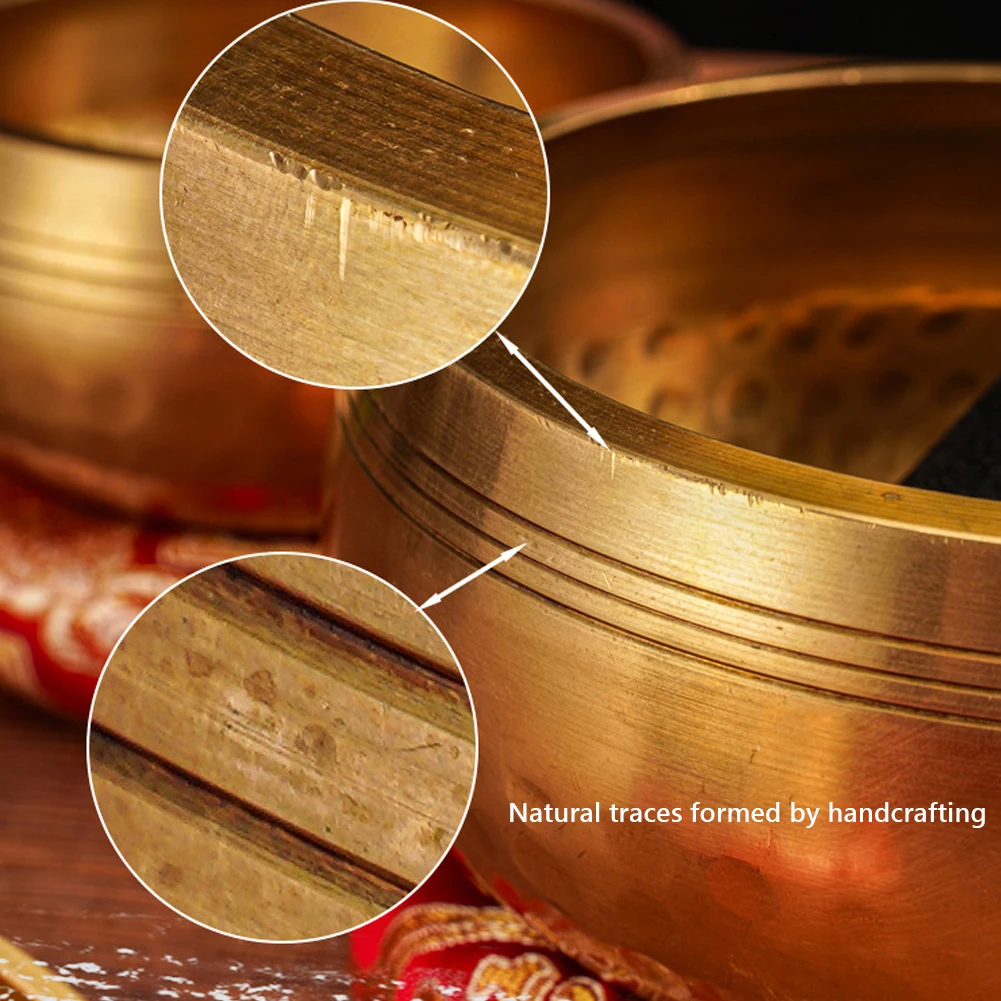 Cuenco de meditación para Yoga, cuenco de sonido para meditación, herramienta de alivio, cuenco para cantar y meditación, instrumentos de percusión