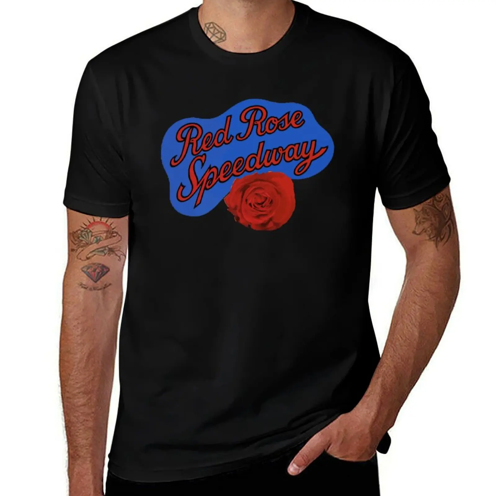 Red Rose Speedway - Album Logo T-Shirt Gym Exercise Short Sleeve T-Shirt