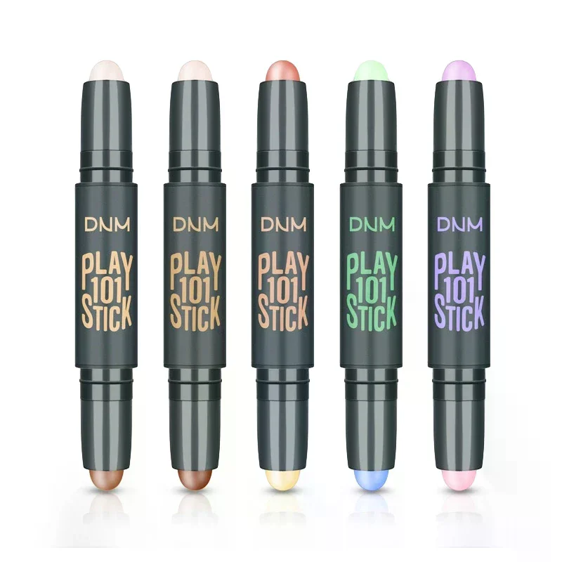 Resaltador de maquillaje de doble cabeza, corrector facial en V, bronceadores de contorno, resaltadores, pluma cosmética, Corrector de maquillaje 3D, barra de contorno