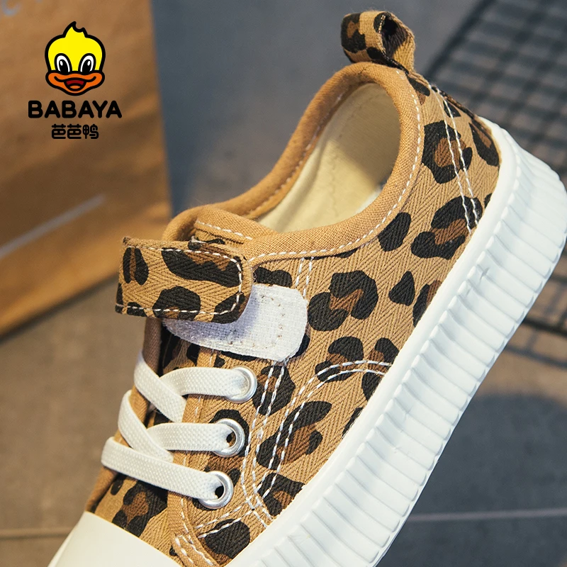 Babaya Children\'s Canvas Shoes Girls Casual sneakers Breathable 2023 Spring Leopard Print Boys Shoes Baby Kids Shoes for Girl