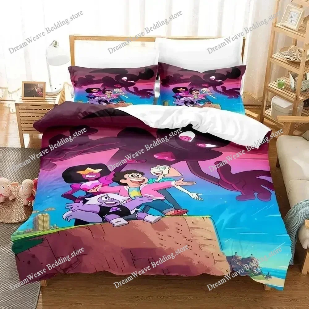 

3D Print Kawaii Steven Universe Bedding Set Single Twin Full Queen King Size Set Aldult Kid Polyester Fashion Duvet Cover