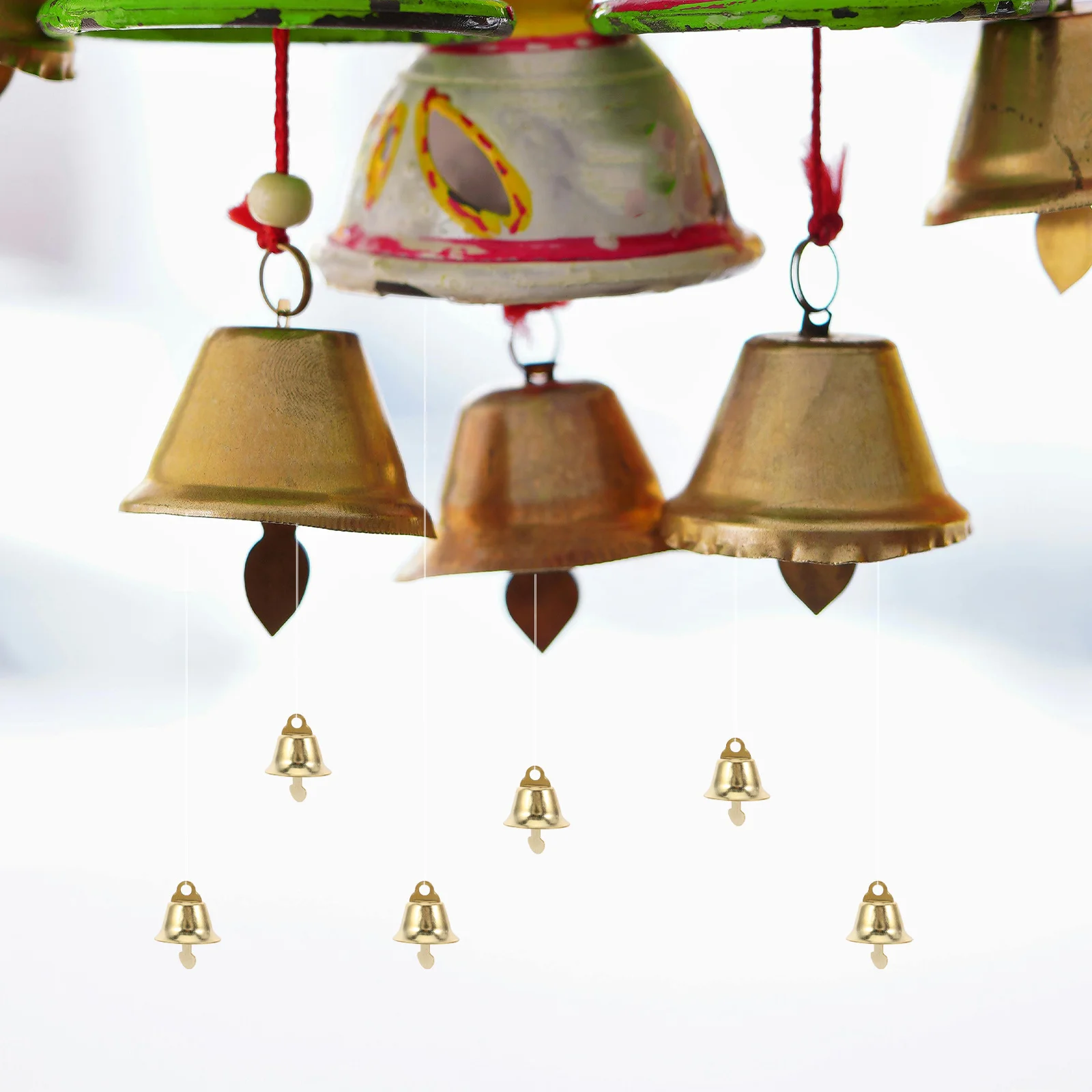 

120Pcs Christmas Bell Pendant Gold Mini Bell Hanging Ornament DIY Christmas Tree Hanging Decoration Xmas Decor