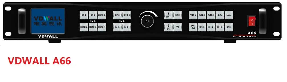 Vdwall-procesador de vídeo LED A66 4K, controlador Led máximo 4K, pantalla de windows prefijada, 6 imágenes duales