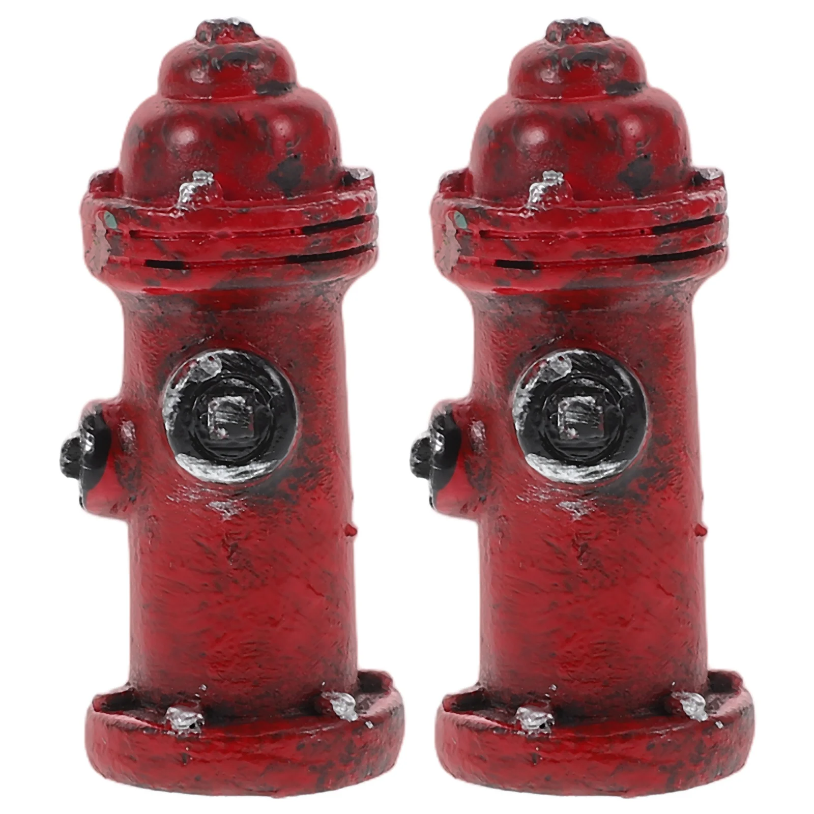 

2 Pcs Fire Hydrant for Decor Home Firefighting Dog Pee Statue Fireman