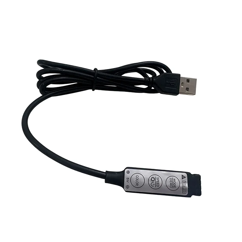 

3 Key USB Mini 5V RGB LED Cable Controller Dimmer Remote Control For 2835 5050 3528 RGB Strip Light SMD Lights