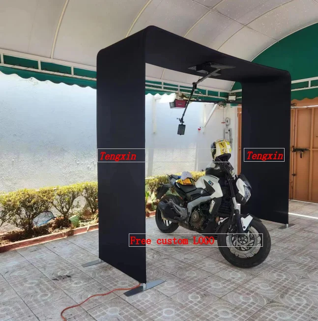 

360 Photo Booth Overhead 360 Photo Booth With Ring Fill Light for Smartphone Camera IPAD Selfie Video Booth