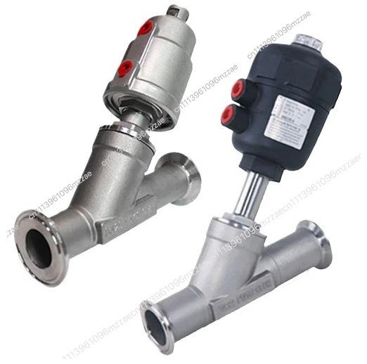 

304 Stainless Steel Quick-loading Thread Angle Seat Valve Plastic Head Y-type High Temperature Steam Pneumatic Angle Seat Valve