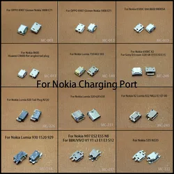 1PC Micro USB 5pin SMD Connector Charging Port Socket Repair Parts For NOKIA G50 X71 110 105 8000 6300 N215 N225 Common Models