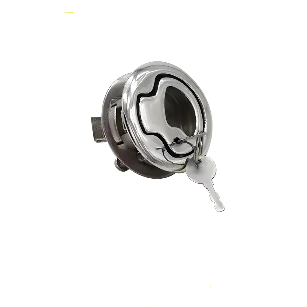 316 Stainless Steel Boat 62mm Turning Lock Hatch Lift Handle Flush Mount Cabinet Latch With Key Boat Accessories Marine Hardware