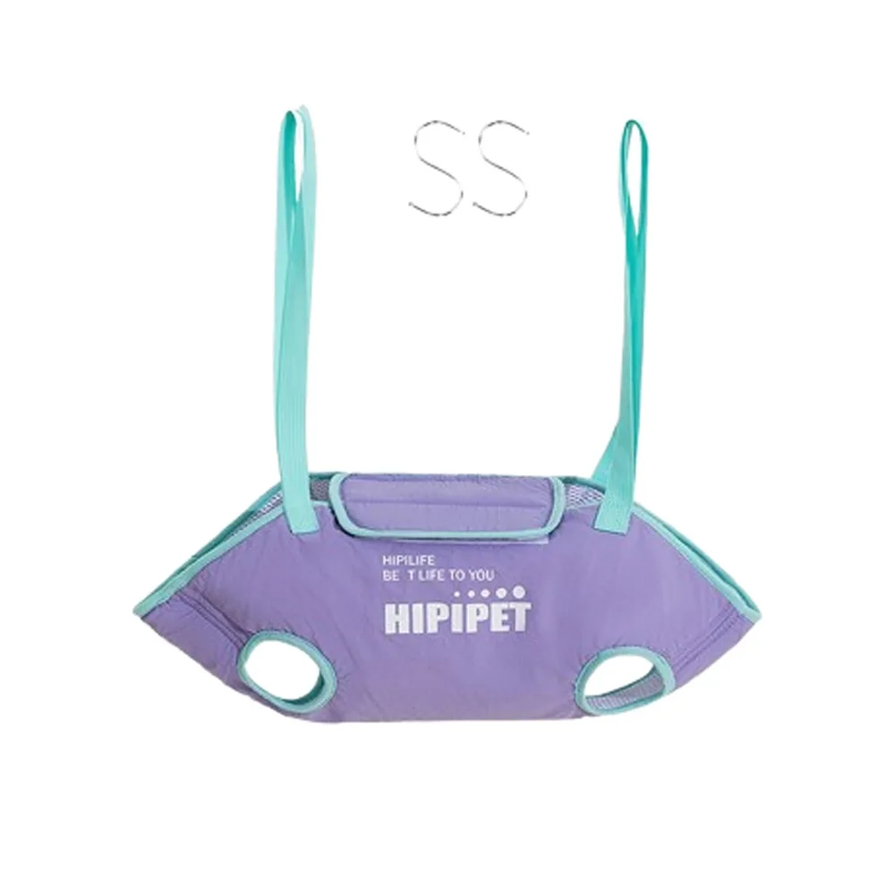 

Thickened Pet Grooming Hammock Hanging Anti-Bite Cat Trimming Restraint Bag with 2 Hooks Anti-Scratch Pet Restraint Bag