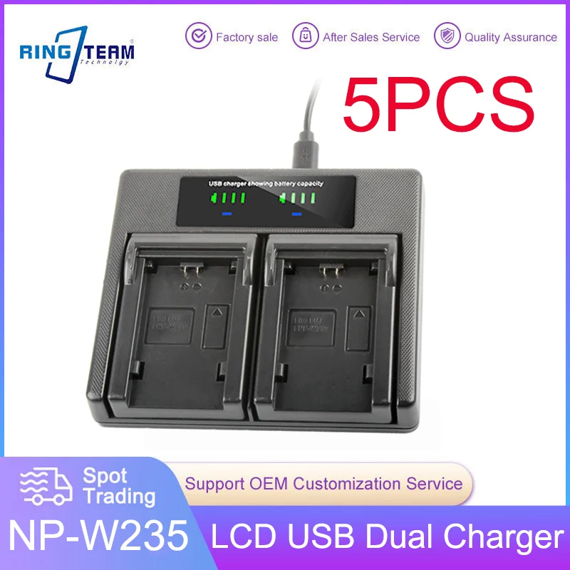 

5PCS/LOTS NP-W235 NP W235 Digital Camera LCD USB Dual Battery Charger for Fujifilm X-T5 XT5 X-T4 XT4 GFX100S X-H2S XH2S GFX50SII