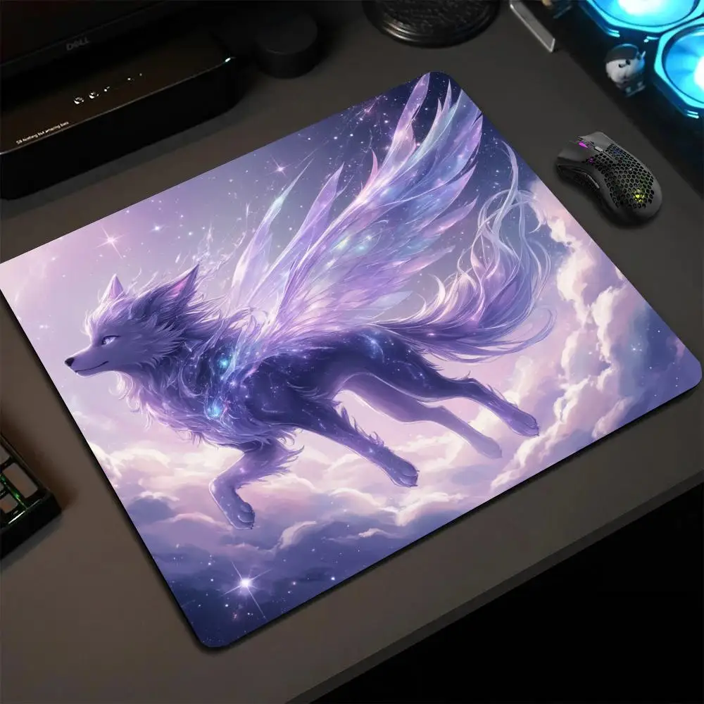 

Magic Fox Anime Mouse Pad 40X45 Large Square Computer Office Game Table Mats Rubber Anti-slip PC Mousepads Small Decor Desk Pads