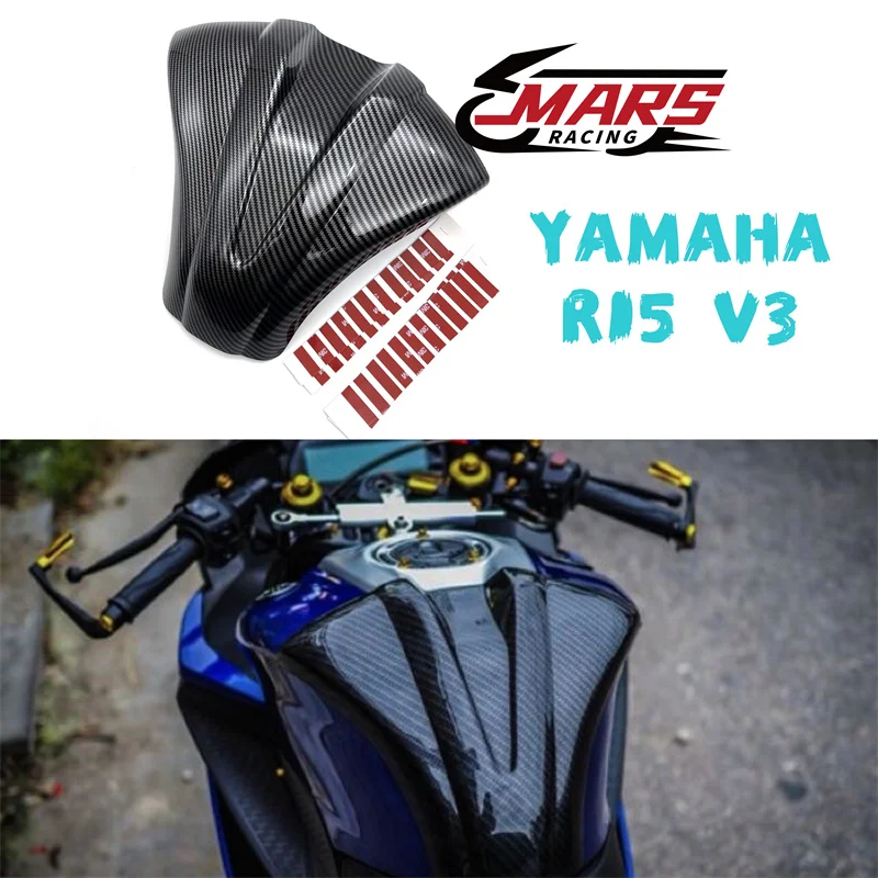 

Motorcycle Accessories Carbon fiber pattern Tank Pad Sticker Tank Protect Cover Guard Fits For YAMAHA YZF R15 V3.0 2017-2021