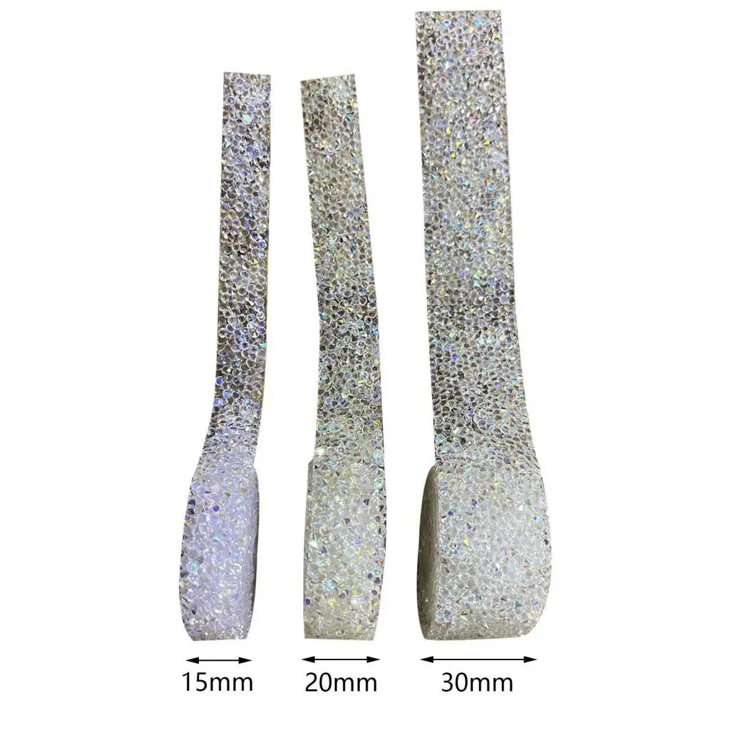 3 Roll Self Ribbons DIY Stickers Glitter Crafts DIY Decoration Stickers Bling Ribbons for Bathroom Event Decor