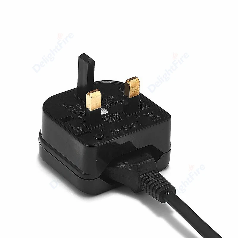 European Euro EU 2 Pin to UK British 3 Pin Plug Power Socket With 5A Fuse Travel Plug Adapter Converter AC Power Cord Outlet