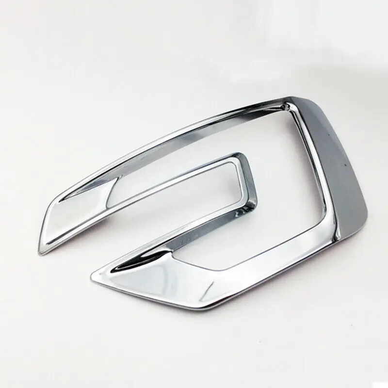 2X Car Chrome Front Fog Light Lamp Cover Trim Frame ABS For Ford Explorer 2016 2017