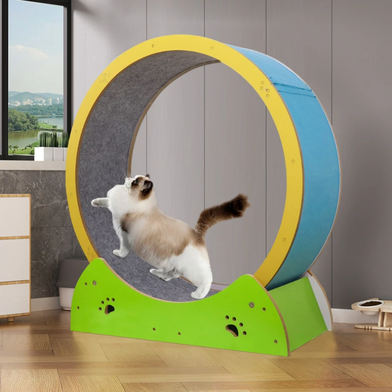

Бесшумная беговая дорожка для домашних животных с круглым циклом, деревянная спортивная беговая дорожка для кошек «сделай сам», беговая дорожка для кошек, колеса для кошек, колеса для кошек