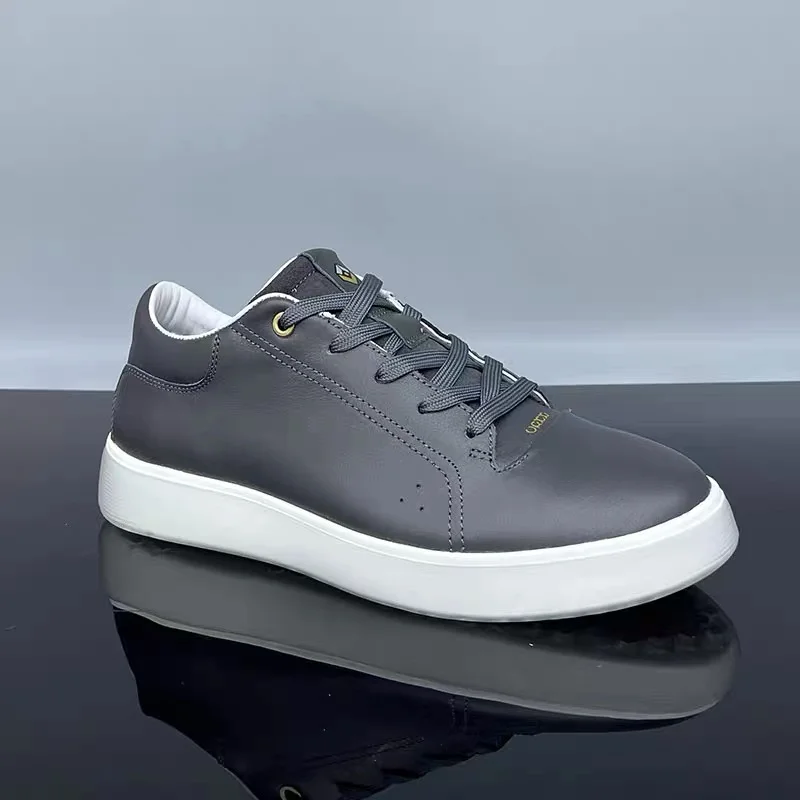S970b86a48206439b8439e4ef7b0dca6dN Genuine Leather Men Sneakers Breathable Comfort Classic Casual Shoes