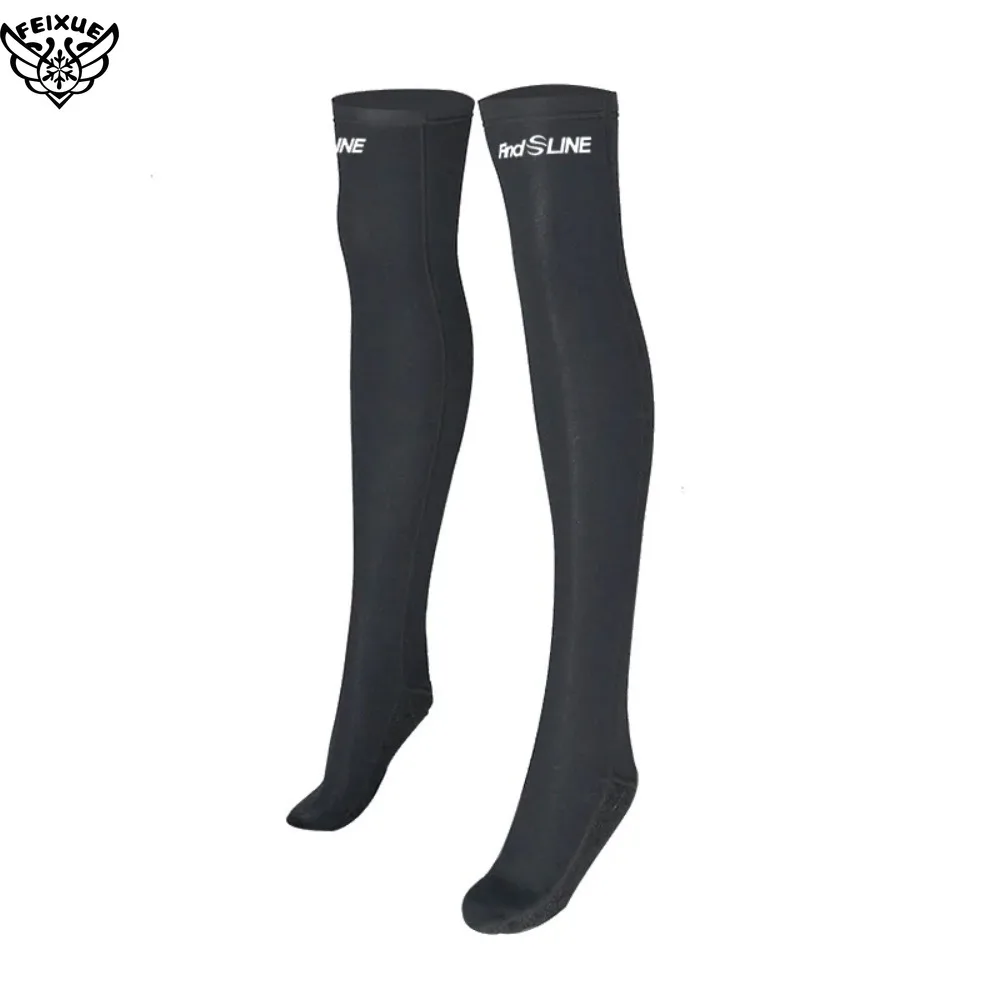 2025 إمرأة 2 مللي متر النيوبرين بذلة الجوارب الطويلة بيكيني قطع Springsuit كم طويل الجبهة البريدي لباس سباحة معدات الرياضات المائية