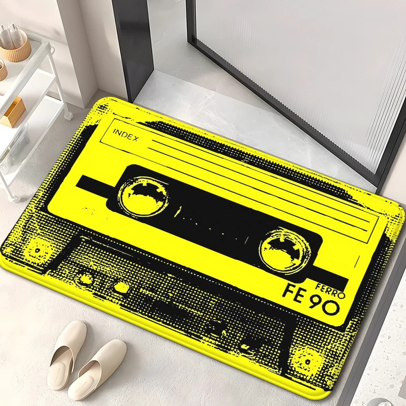  VIKAMA Retro Tape Bathroom Entrance Mat Making Old Style Bathroom Creative Decoration Carpet Home Decoration 