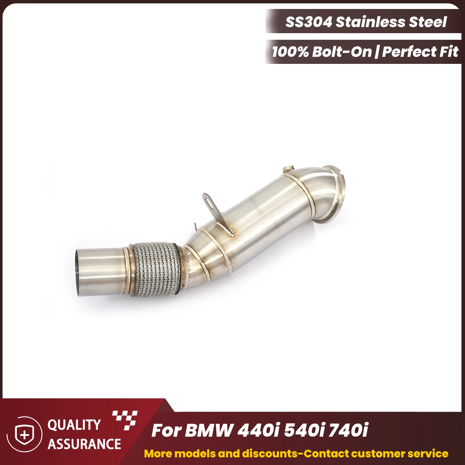 

ECCF Sports Downpipe For BMW 440i 540i 740i Aggressive Exhaust Sound High Flow Performance Upgrade Easy Installation