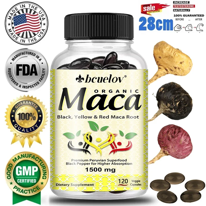 Energy Booster Maca Root Extract Men\'s Endurance Boosting Supplement - Strength Support Muscle Energy Supplement