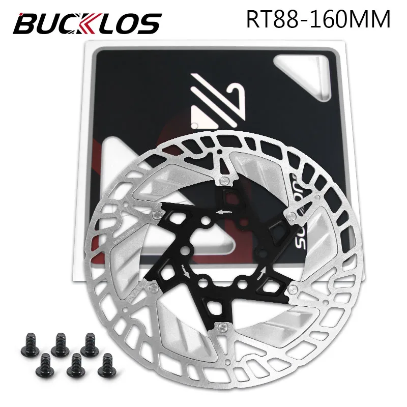 BUCKLOS 160mm Bicycle Floating Rotor Heat Dissipation Bike Hydraulic Disc Brake Rotor Road Mountain Bike Rotors for SHIMANO