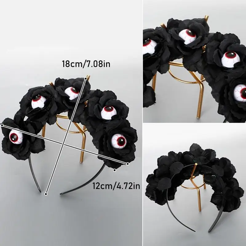 Halloween Kostuum Hoofdbanden Gothic Skull Hair Hoepels Draagbare Halloween Rose Sluier Hoofdband Halloween Cadeau Voor Kinderen Kinderen