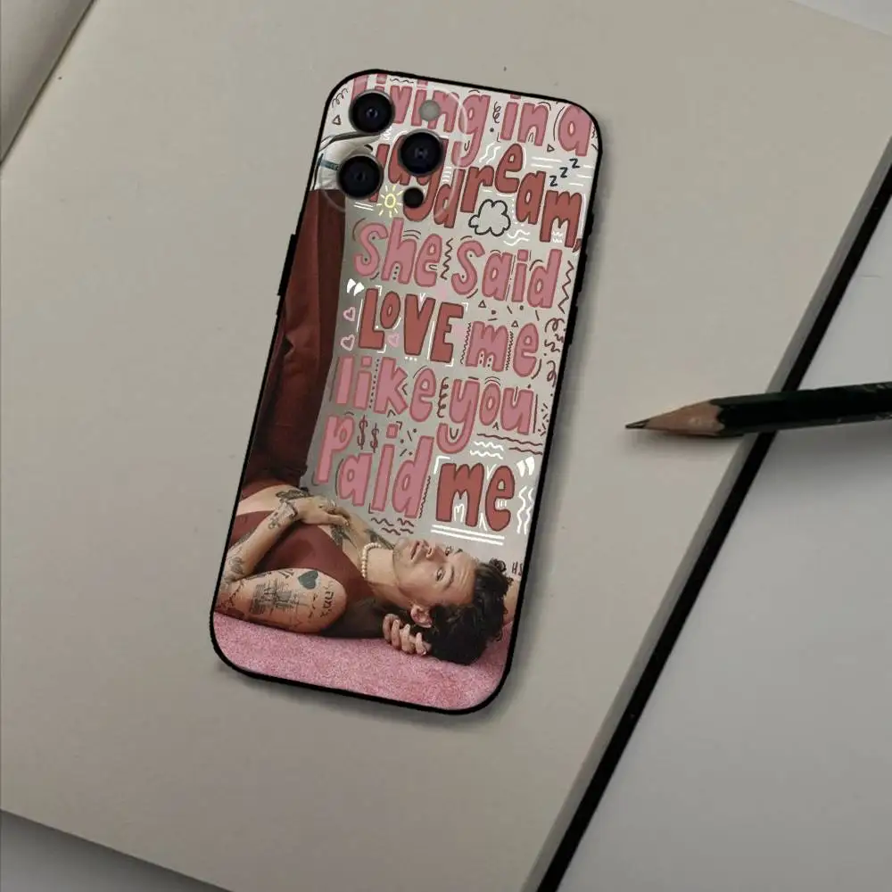 H-HaRRy Music Styles Phone Case For iPhone17,16,15,14,13,12 Plus,Max Soft Silicone Black Cover