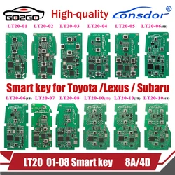 Lonsdor LT20 Smart Key LT20-01 LT20-03 LT20-02 LT20-03 LT20-04 LT20-10 8A+4D Dla Toyota & Lexus Obsługa K518 K518ISE KH100+