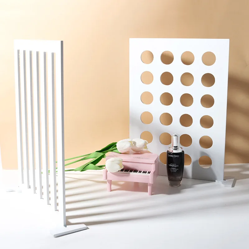 ยุโรป Nostalgic สีขาวหน้าต่างแผง Light & Shadow อุปกรณ์เสริมการถ่ายภาพ Photo Props พื้นหลังอาหาร Shoot Props ตกแต่ง