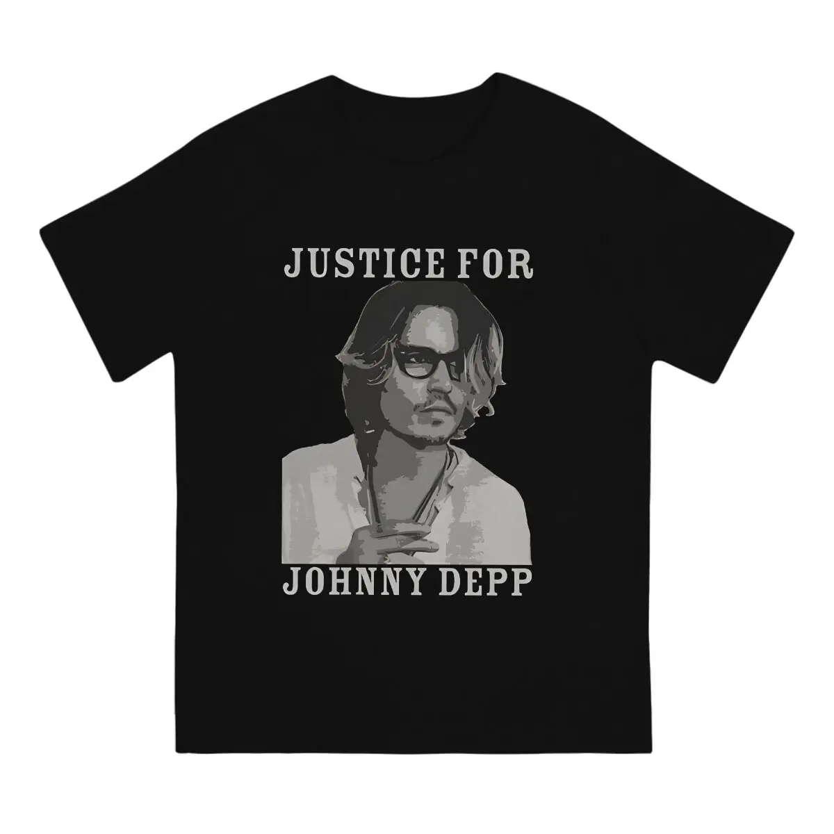 Men's Justice For Johnny Depp T Shirt Actor Johnny Depp 100% Cotton Clothes Vintage Short Sleeve O Neck Tee Shirt Party T-Shirts